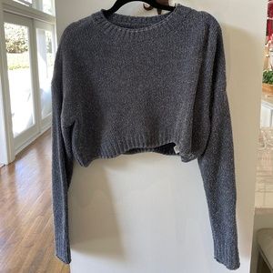 English Factory Grey Metallic Sweater